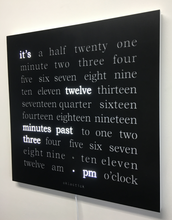 Load image into Gallery viewer, 450 x 450mm Word Clock with Powder Coated Steel Face